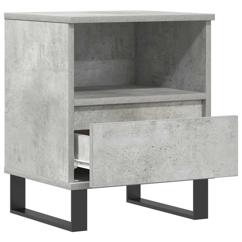 Tables de chevet 2 pcs gris béton 40x35x50 cm bois d’ingénierie - XIOS