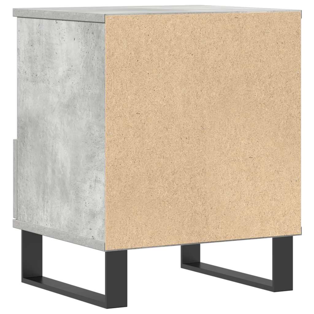 Tables de chevet 2 pcs gris béton 40x35x50 cm bois d’ingénierie - XIOS