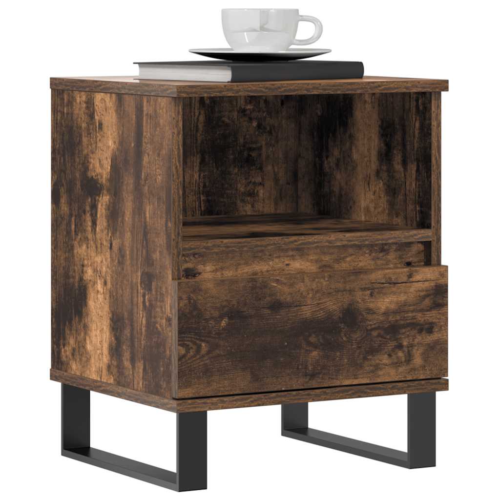 Tables de chevet 2 pcs chêne fumé 40x35x50 cm bois ingénierie - XIOS