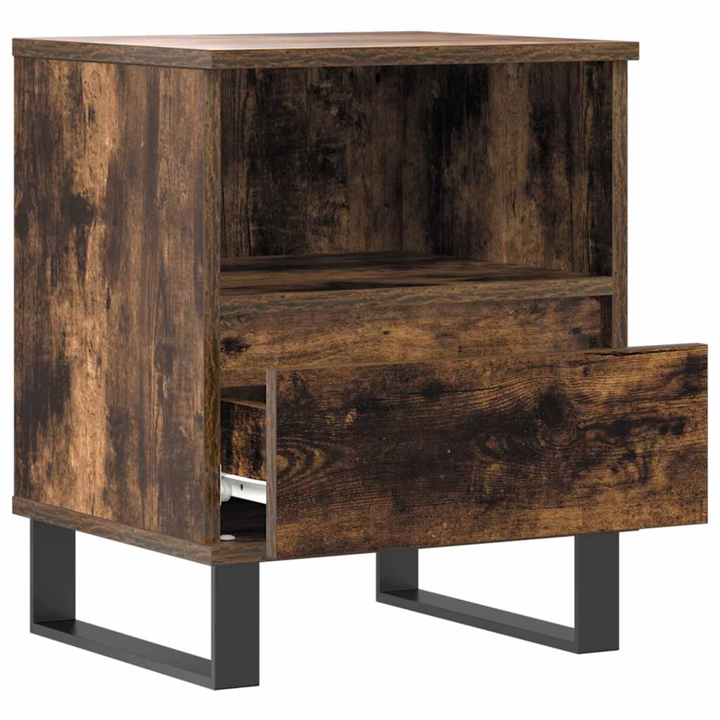 Tables de chevet 2 pcs chêne fumé 40x35x50 cm bois ingénierie - XIOS