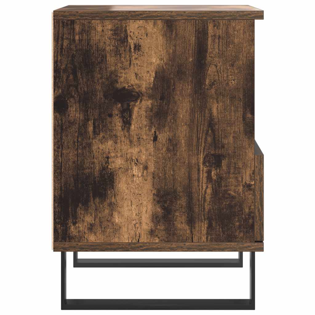 Tables de chevet 2 pcs chêne fumé 40x35x50 cm bois ingénierie - XIOS