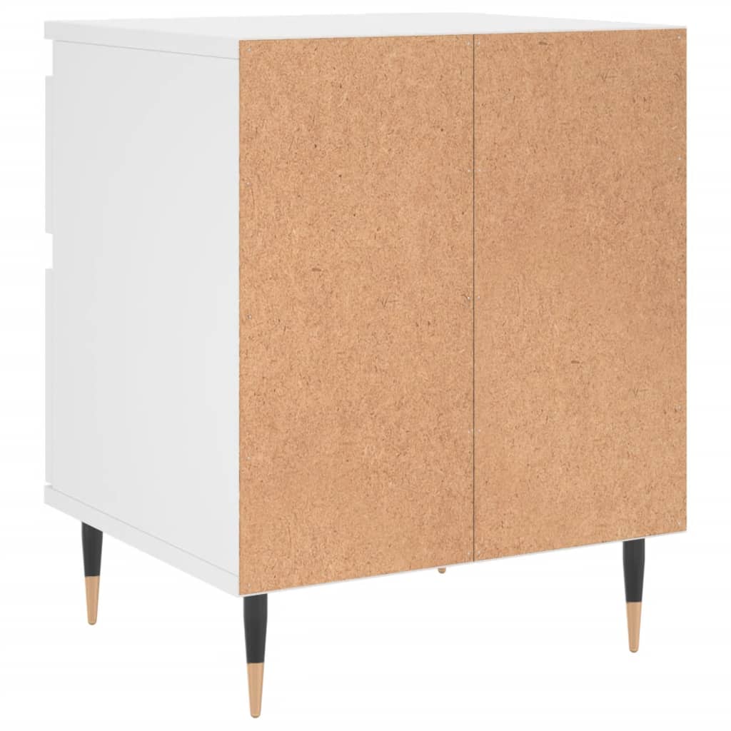 Table de chevet Blanc 40x35x50 cm Bois d’ingénierie - XIOS
