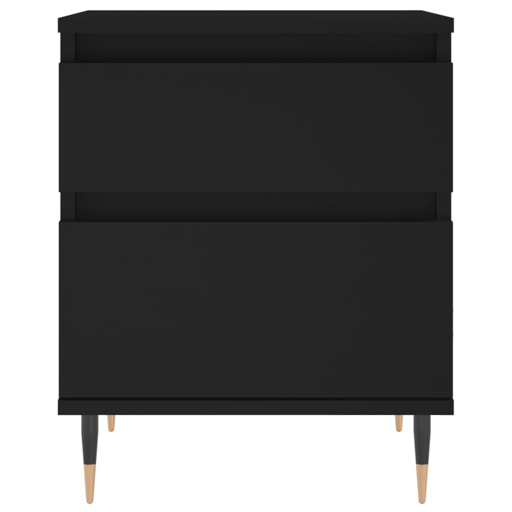 Tables de chevet 2 pcs noir 40x35x50 cm bois d’ingénierie - XIOS