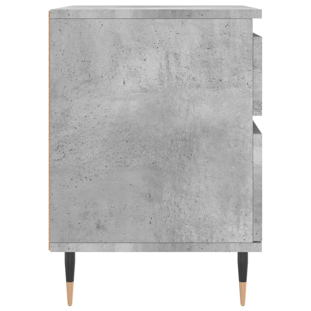 Tables de chevet 2 pcs gris béton 40x35x50 cm bois d’ingénierie - XIOS