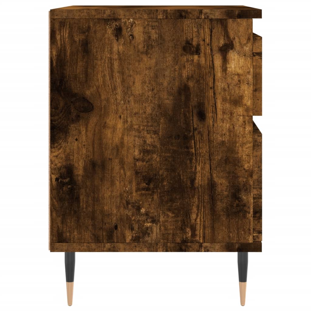 Table de chevet chêne fumé 40x35x50 cm bois d’ingénierie - XIOS