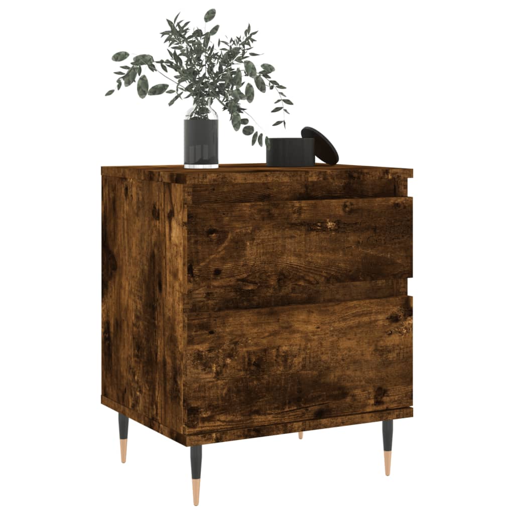 Tables de chevet 2 pcs chêne fumé 40x35x50 cm bois ingénierie - XIOS
