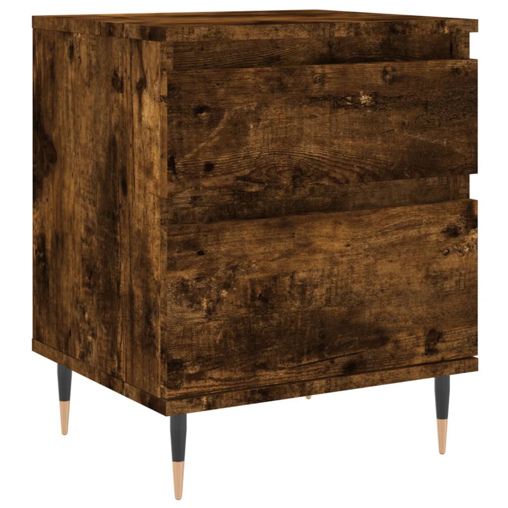 Tables de chevet 2 pcs chêne fumé 40x35x50 cm bois ingénierie - XIOS