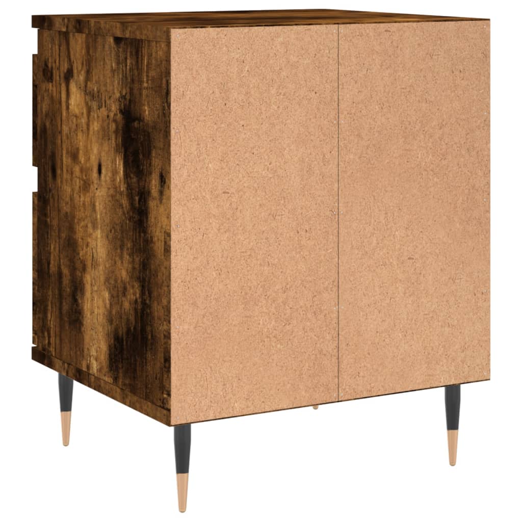 Tables de chevet 2 pcs chêne fumé 40x35x50 cm bois ingénierie - XIOS