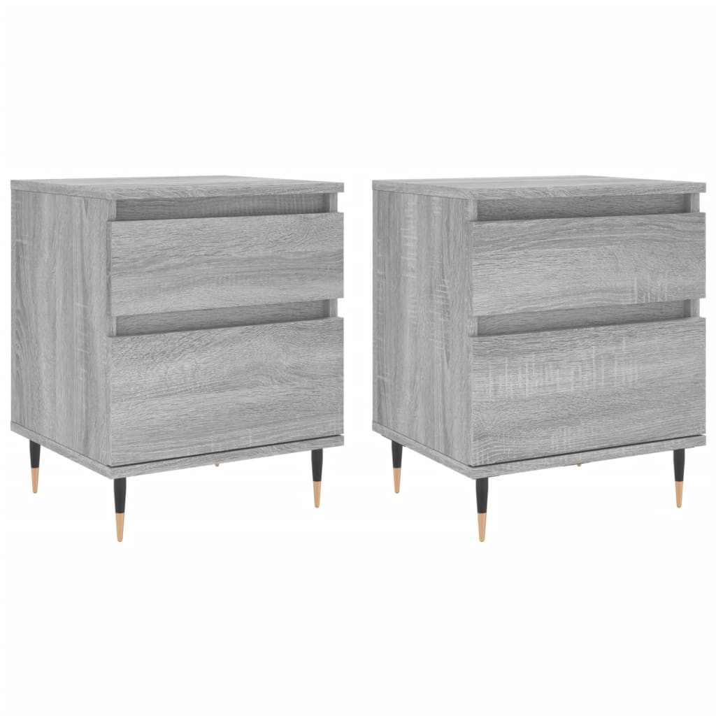 Tables de chevet 2 pcs sonoma gris 40x35x50 cm bois ingénierie - XIOS