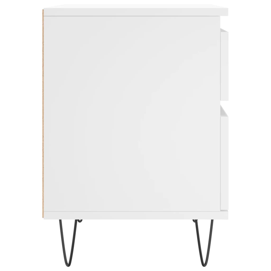 Tables de chevet 2 pcs blanc 40x35x50 cm bois d’ingénierie - XIOS