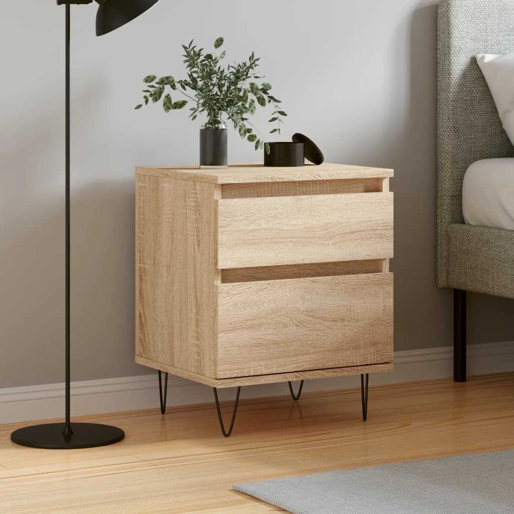 Table de chevet chêne sonoma 40x35x50 cm bois d’ingénierie - XIOS