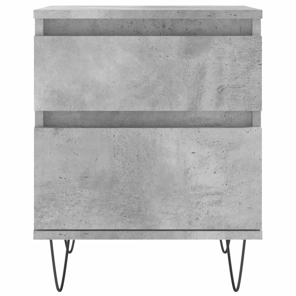 Tables de chevet 2 pcs gris béton 40x35x50 cm bois d’ingénierie - XIOS