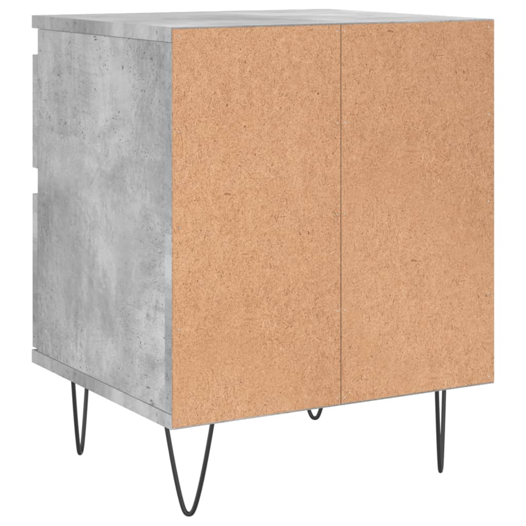 Tables de chevet 2 pcs gris béton 40x35x50 cm bois d’ingénierie - XIOS