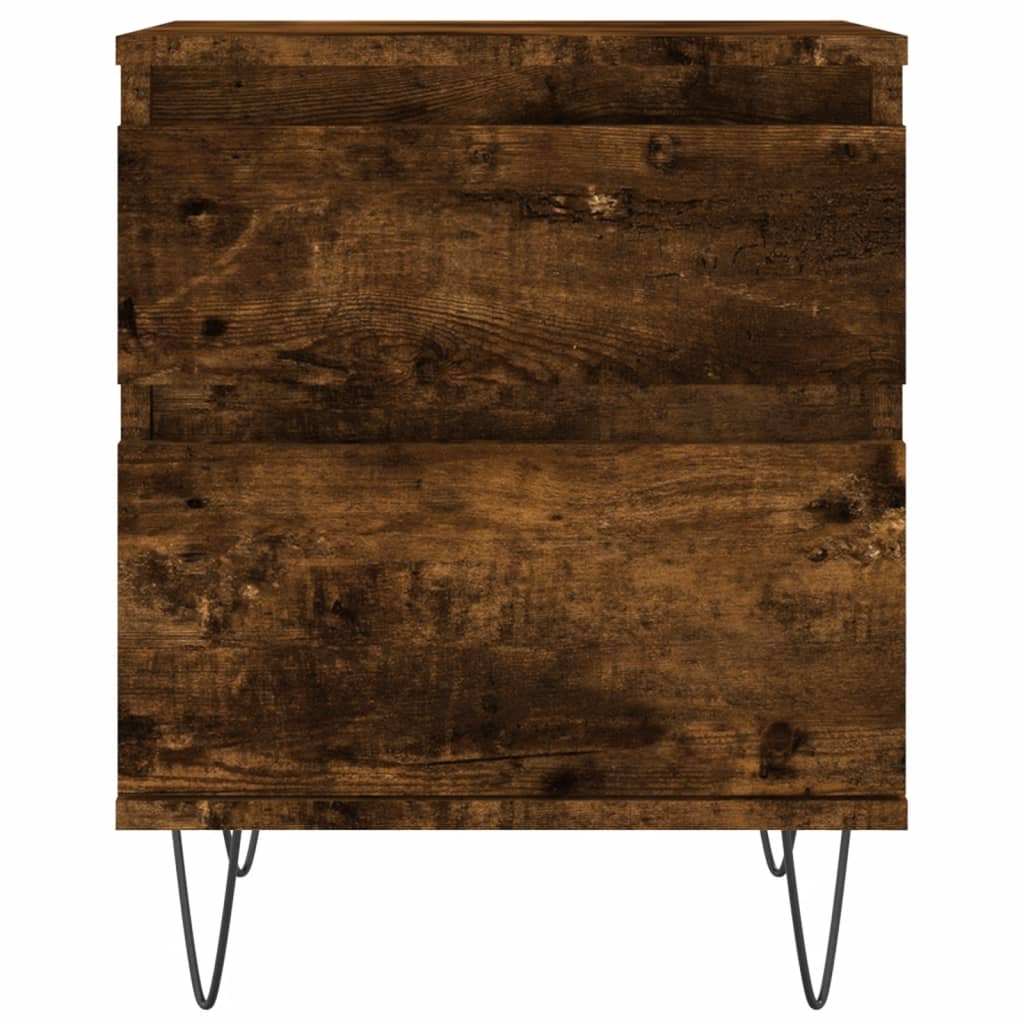 Tables de chevet 2 pcs chêne fumé 40x35x50 cm bois ingénierie - XIOS