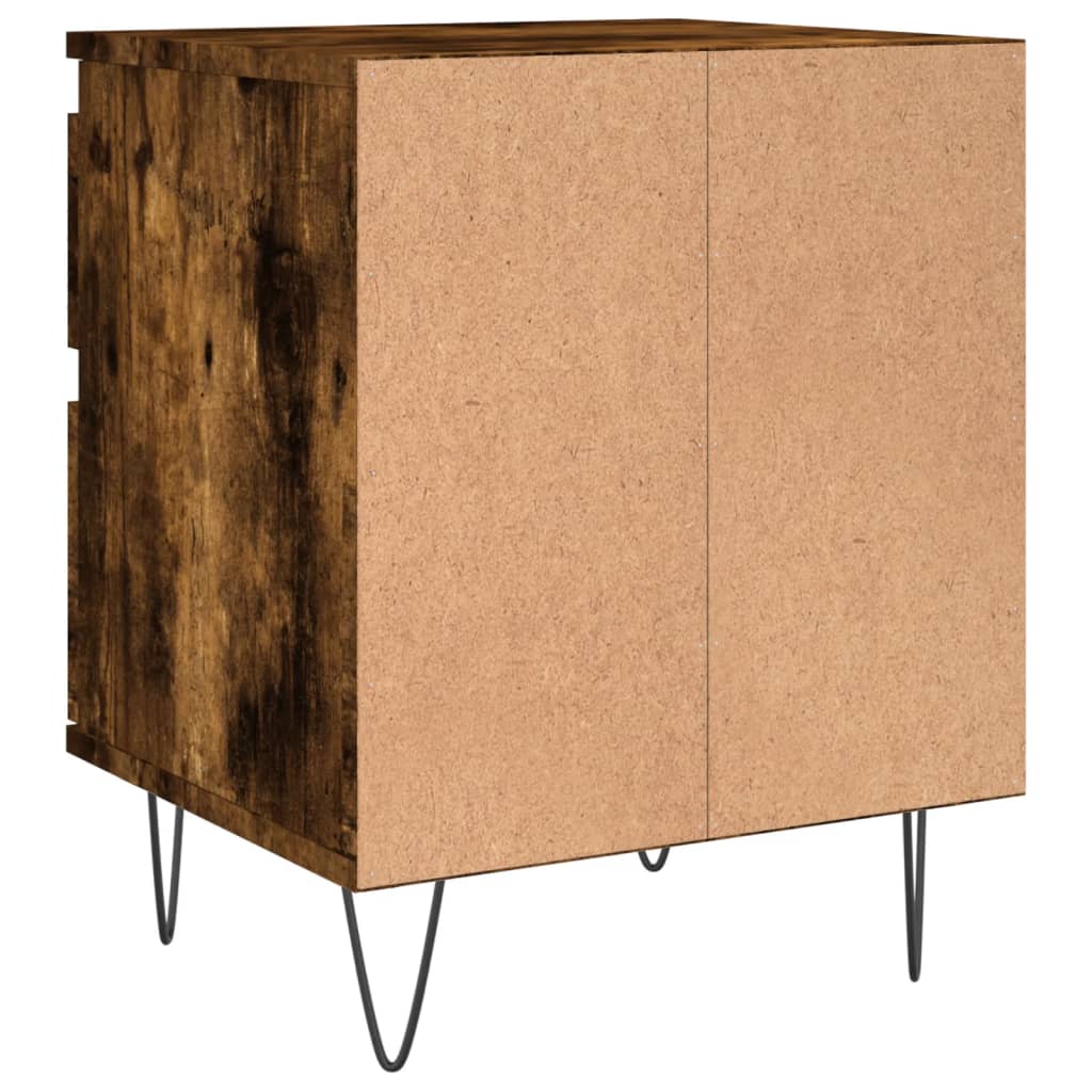 Tables de chevet 2 pcs chêne fumé 40x35x50 cm bois ingénierie - XIOS