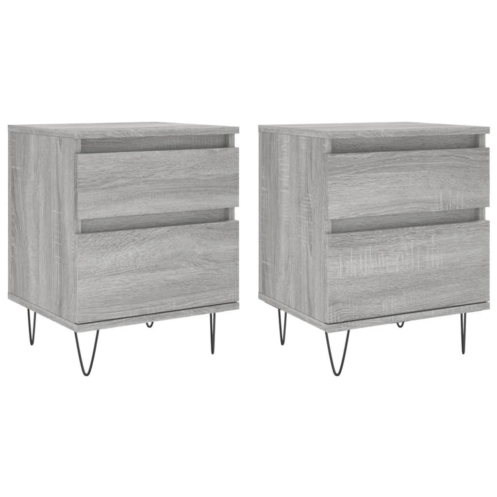Tables de chevet 2 pcs sonoma gris 40x35x50 cm bois ingénierie - XIOS