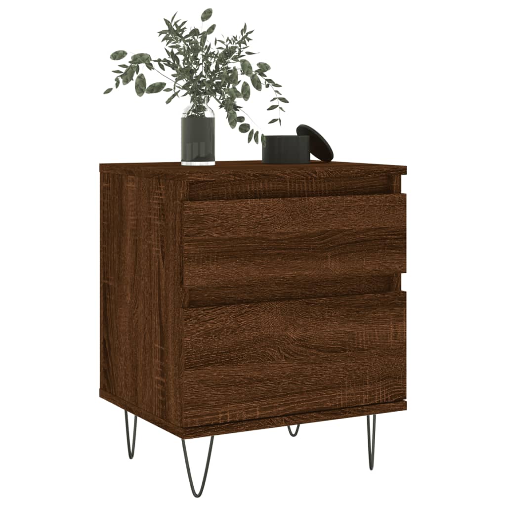 Tables de chevet 2 pcs chêne marron 40x35x50 cm bois ingénierie - XIOS