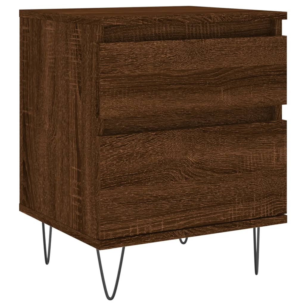 Tables de chevet 2 pcs chêne marron 40x35x50 cm bois ingénierie - XIOS