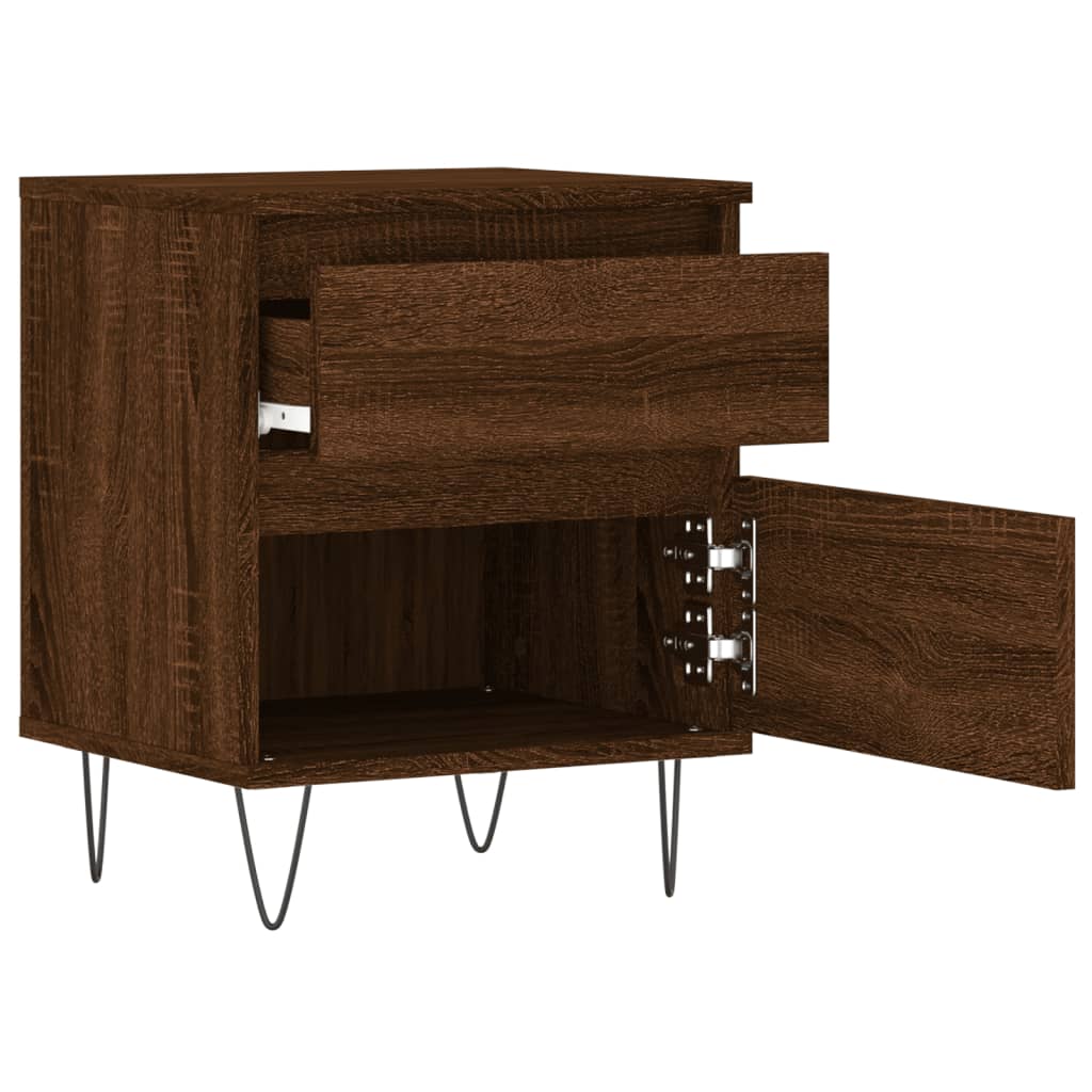Tables de chevet 2 pcs chêne marron 40x35x50 cm bois ingénierie - XIOS