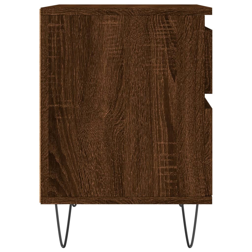 Tables de chevet 2 pcs chêne marron 40x35x50 cm bois ingénierie - XIOS
