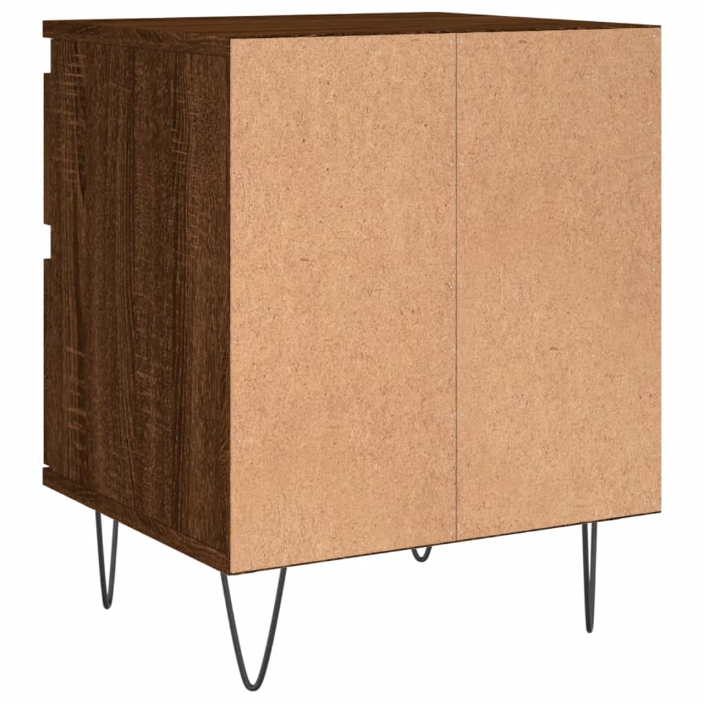 Tables de chevet 2 pcs chêne marron 40x35x50 cm bois ingénierie - XIOS