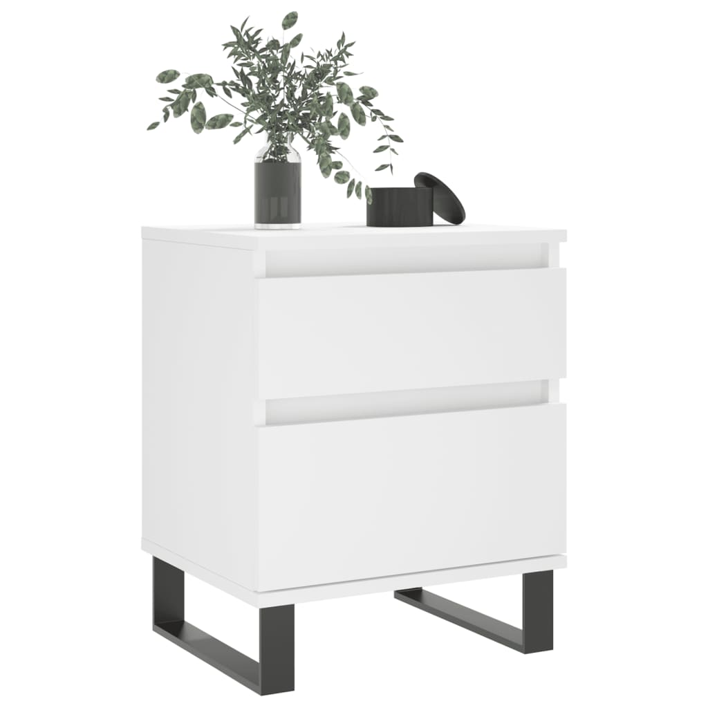 Tables de chevet 2 pcs blanc 40x35x50 cm bois d’ingénierie - XIOS