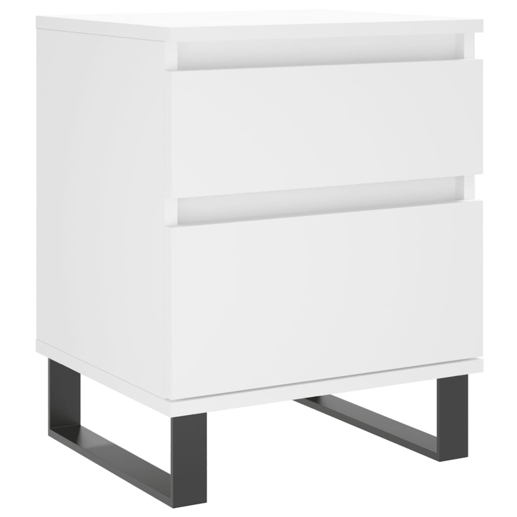 Tables de chevet 2 pcs blanc 40x35x50 cm bois d’ingénierie - XIOS