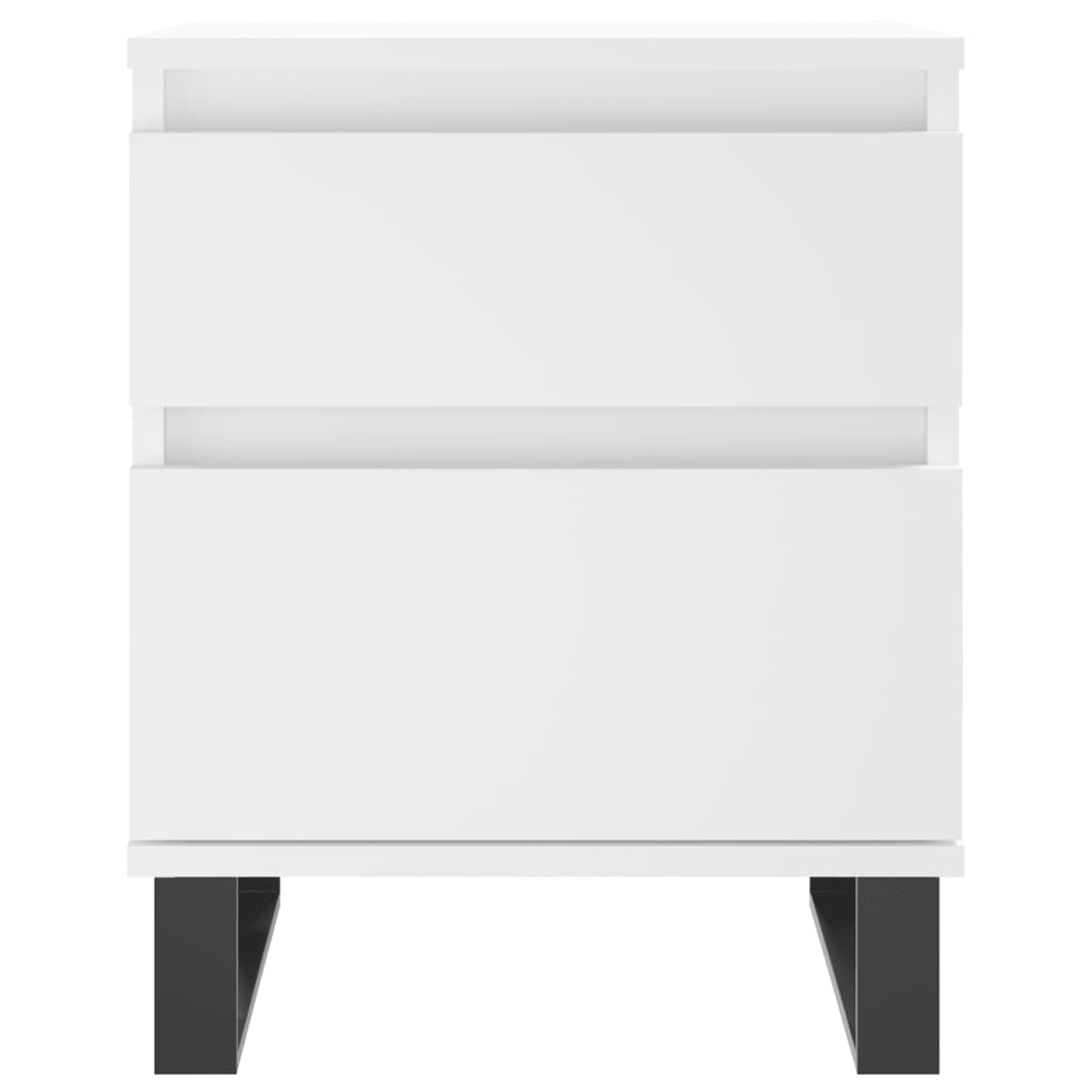 Tables de chevet 2 pcs blanc 40x35x50 cm bois d’ingénierie - XIOS
