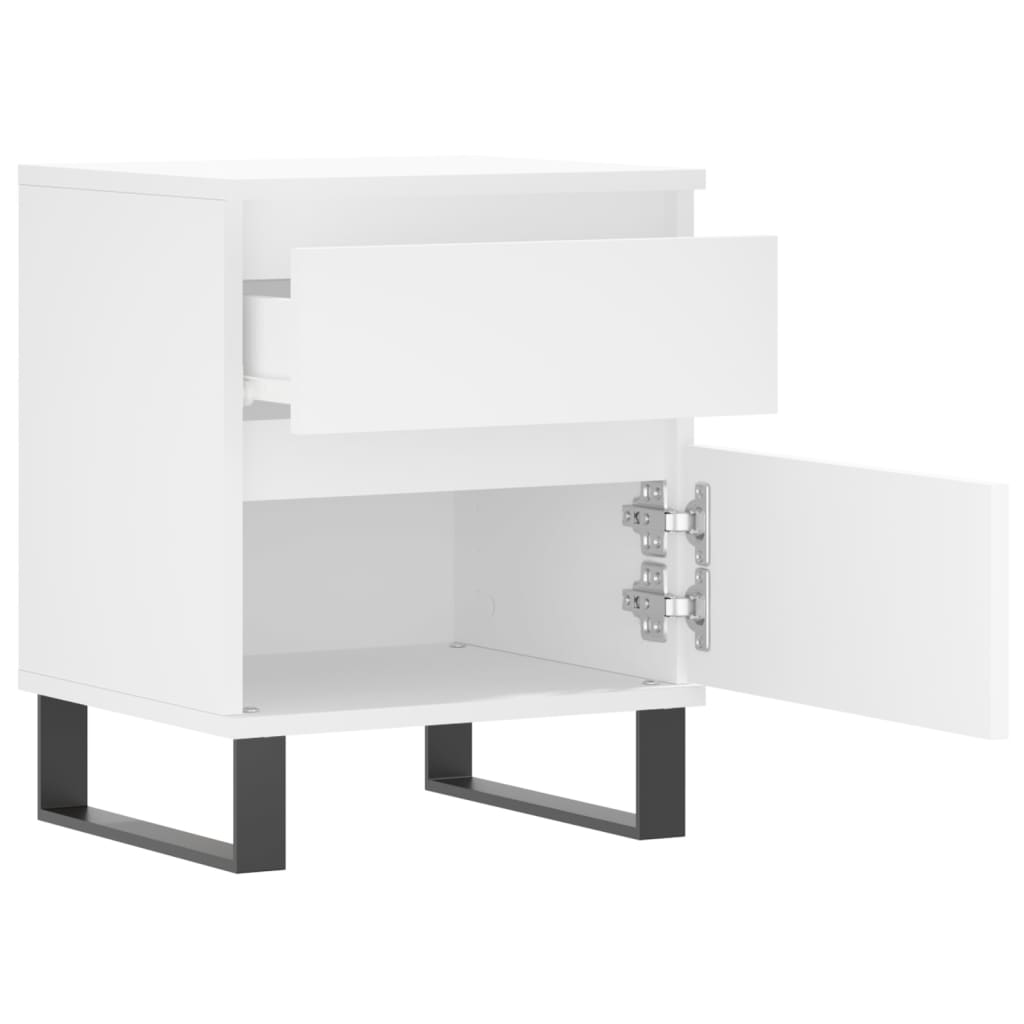 Tables de chevet 2 pcs blanc 40x35x50 cm bois d’ingénierie - XIOS