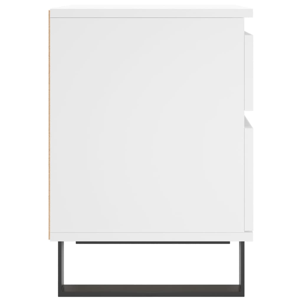 Tables de chevet 2 pcs blanc 40x35x50 cm bois d’ingénierie - XIOS