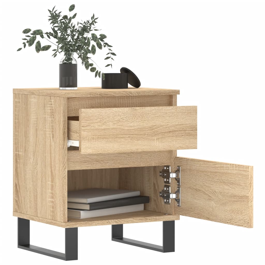 Table de chevet chêne sonoma 40x35x50 cm bois d’ingénierie - XIOS