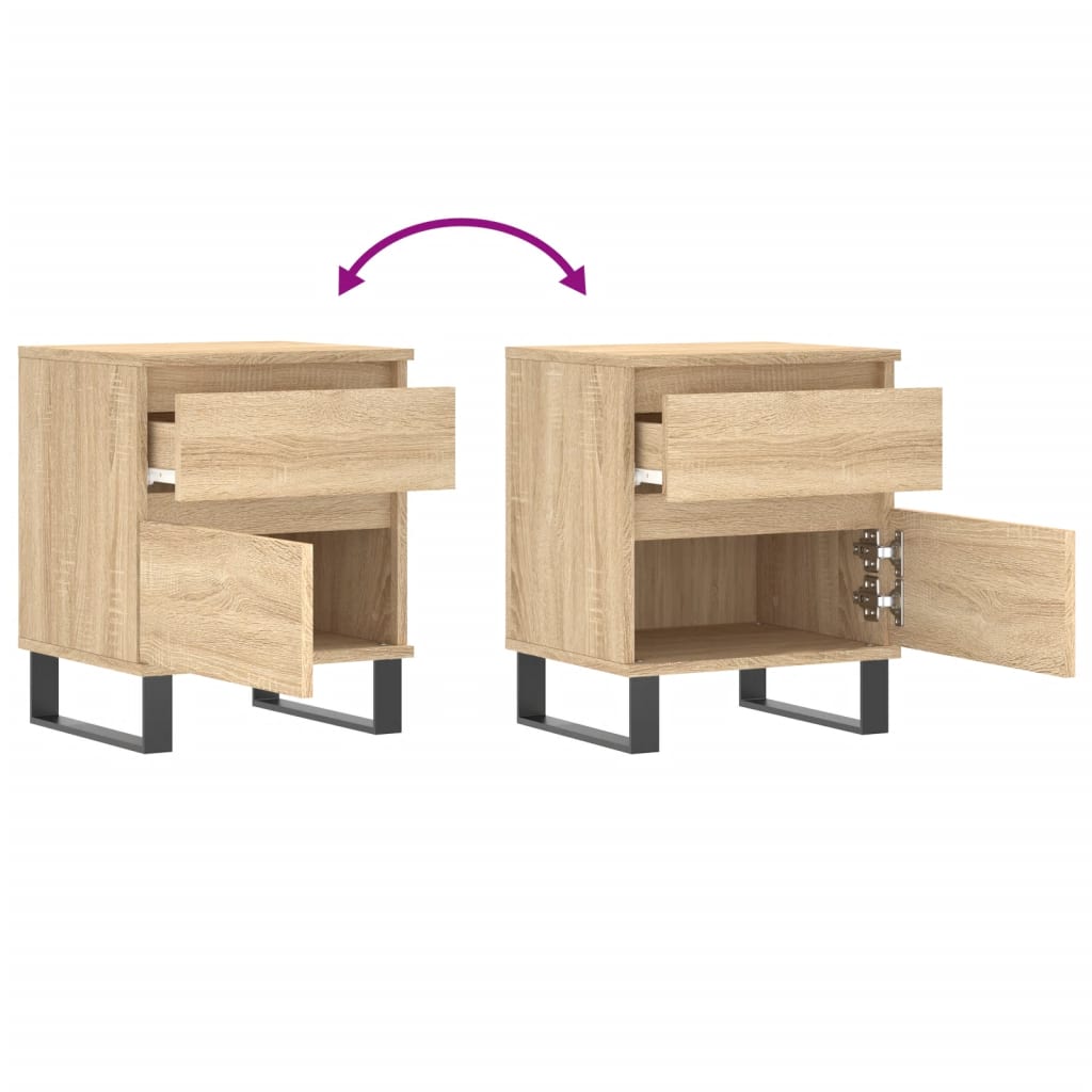 Table de chevet chêne sonoma 40x35x50 cm bois d’ingénierie - XIOS