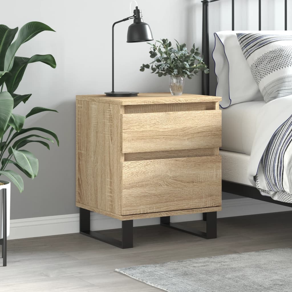 Table de chevet chêne sonoma 40x35x50 cm bois d’ingénierie - XIOS
