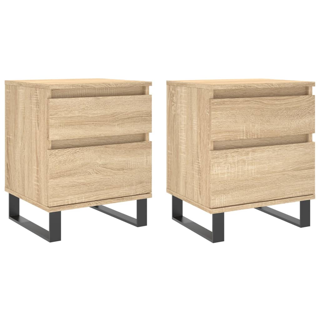 Tables de chevet 2 pcs chêne sonoma 40x35x50 cm bois ingénierie - XIOS