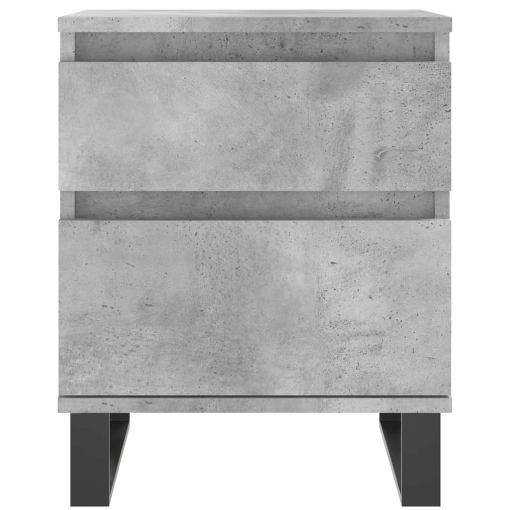 Tables de chevet 2 pcs gris béton 40x35x50 cm bois d’ingénierie - XIOS