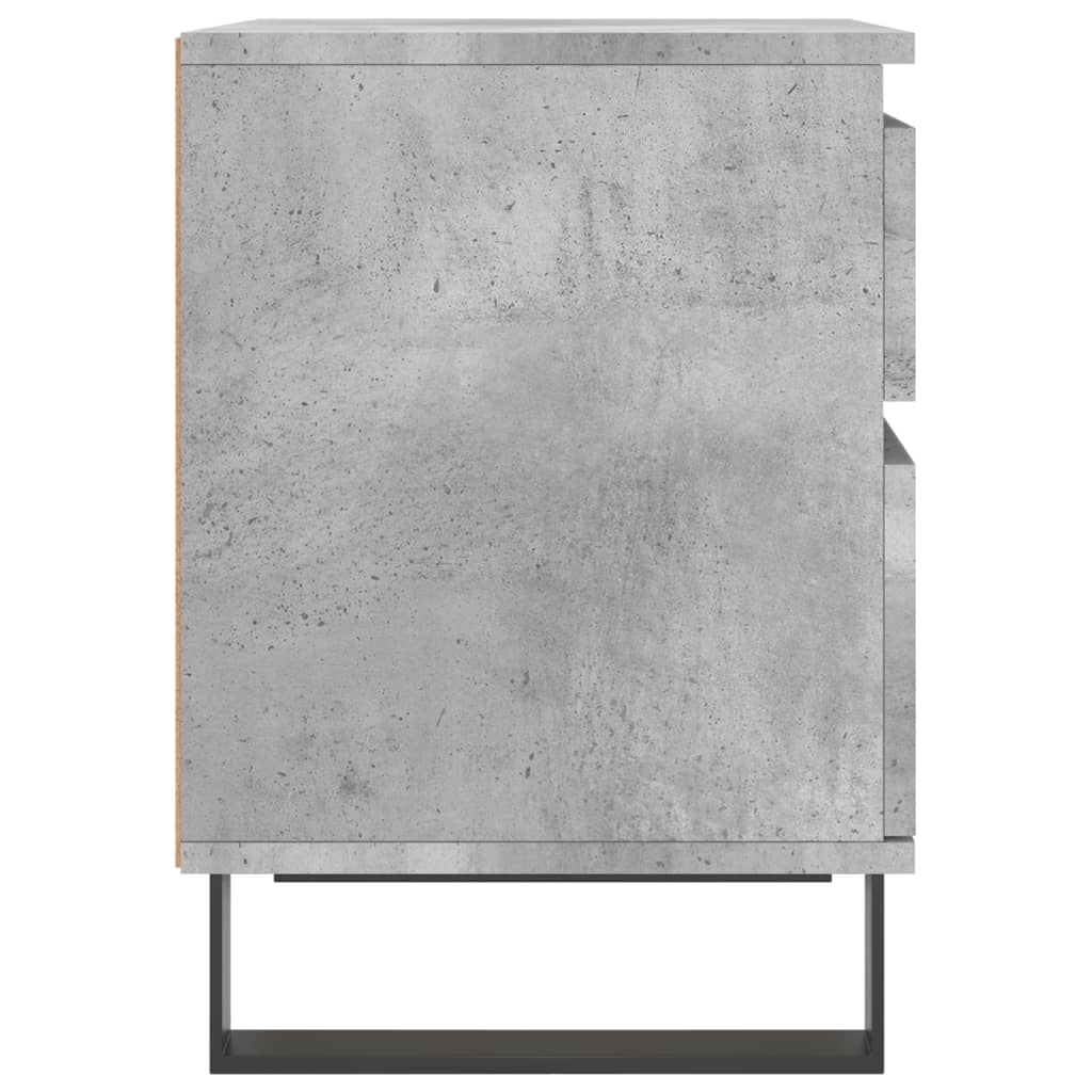 Tables de chevet 2 pcs gris béton 40x35x50 cm bois d’ingénierie - XIOS