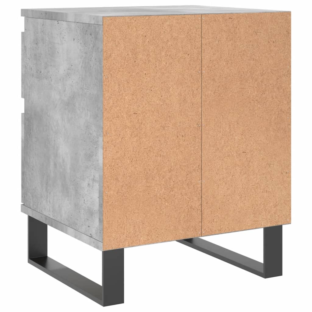 Tables de chevet 2 pcs gris béton 40x35x50 cm bois d’ingénierie - XIOS