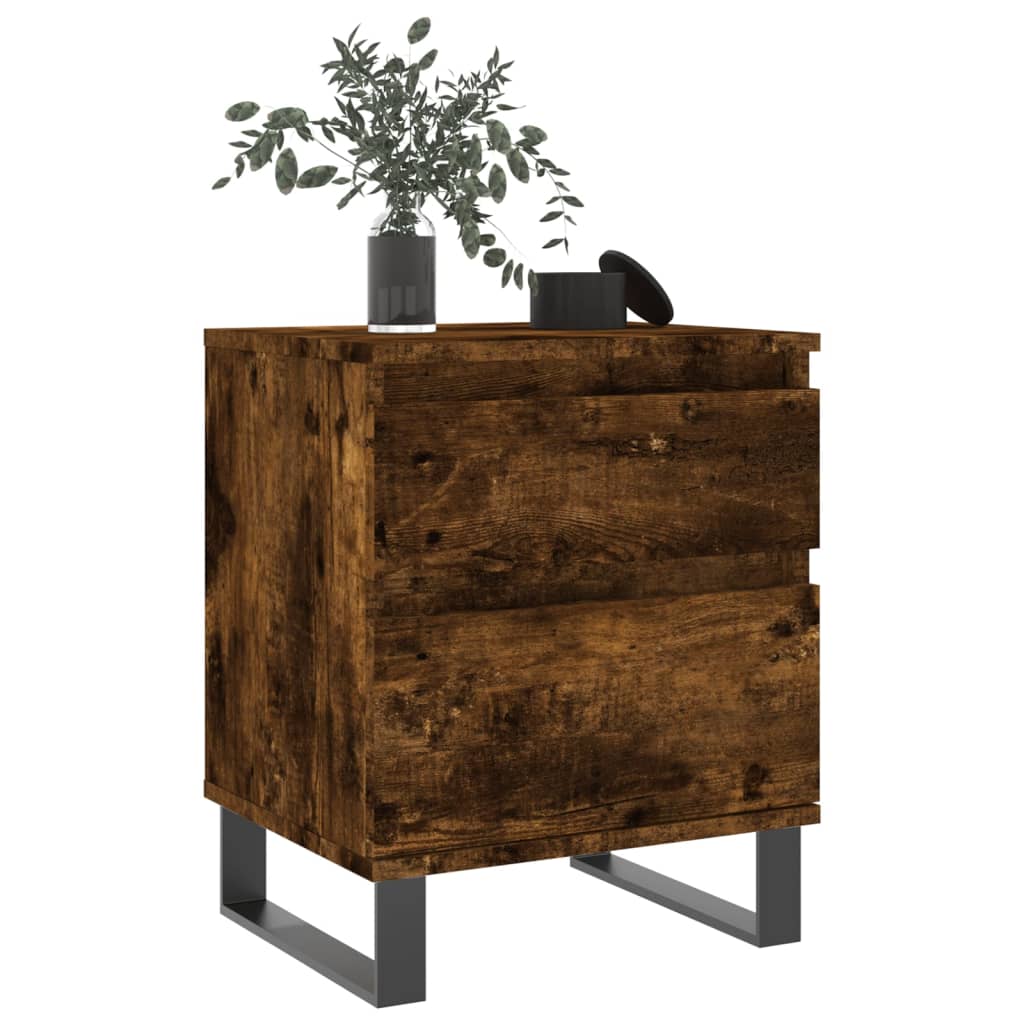 Tables de chevet 2 pcs chêne fumé 40x35x50 cm bois ingénierie - XIOS
