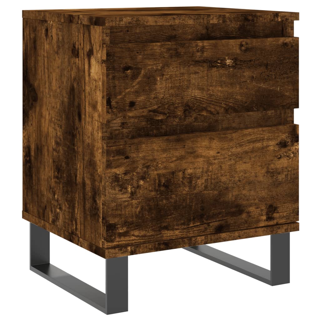Tables de chevet 2 pcs chêne fumé 40x35x50 cm bois ingénierie - XIOS