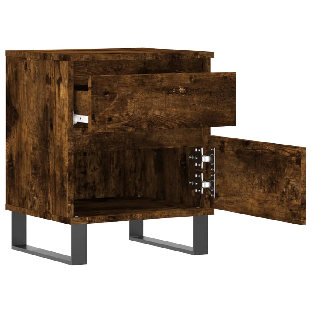 Tables de chevet 2 pcs chêne fumé 40x35x50 cm bois ingénierie - XIOS