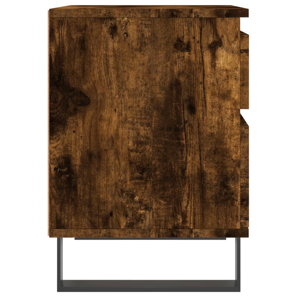 Tables de chevet 2 pcs chêne fumé 40x35x50 cm bois ingénierie - XIOS