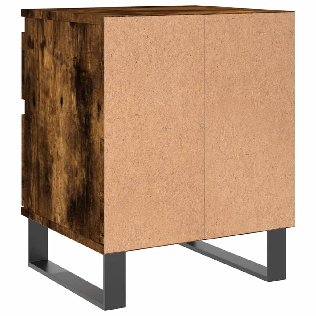 Tables de chevet 2 pcs chêne fumé 40x35x50 cm bois ingénierie - XIOS