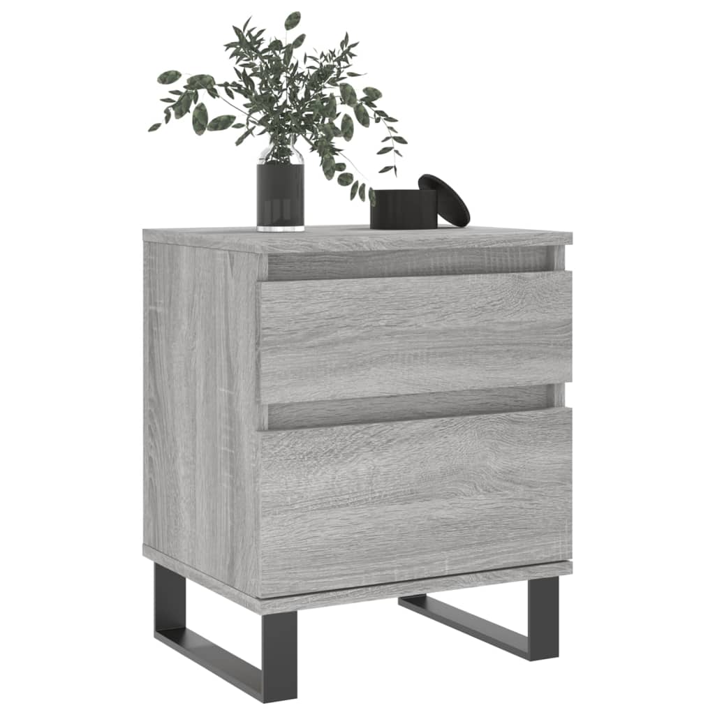 Table de chevet sonoma gris 40x35x50 cm bois d’ingénierie - XIOS