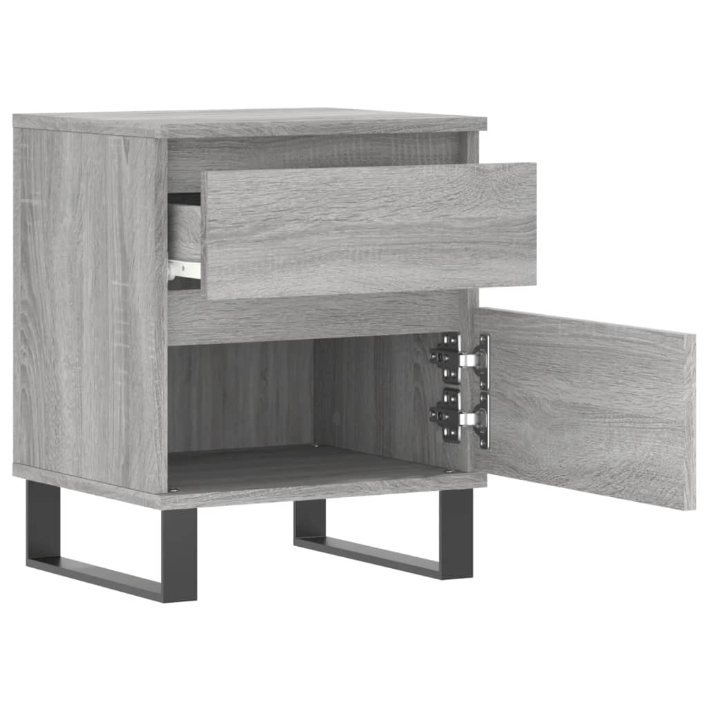 Table de chevet sonoma gris 40x35x50 cm bois d’ingénierie - XIOS