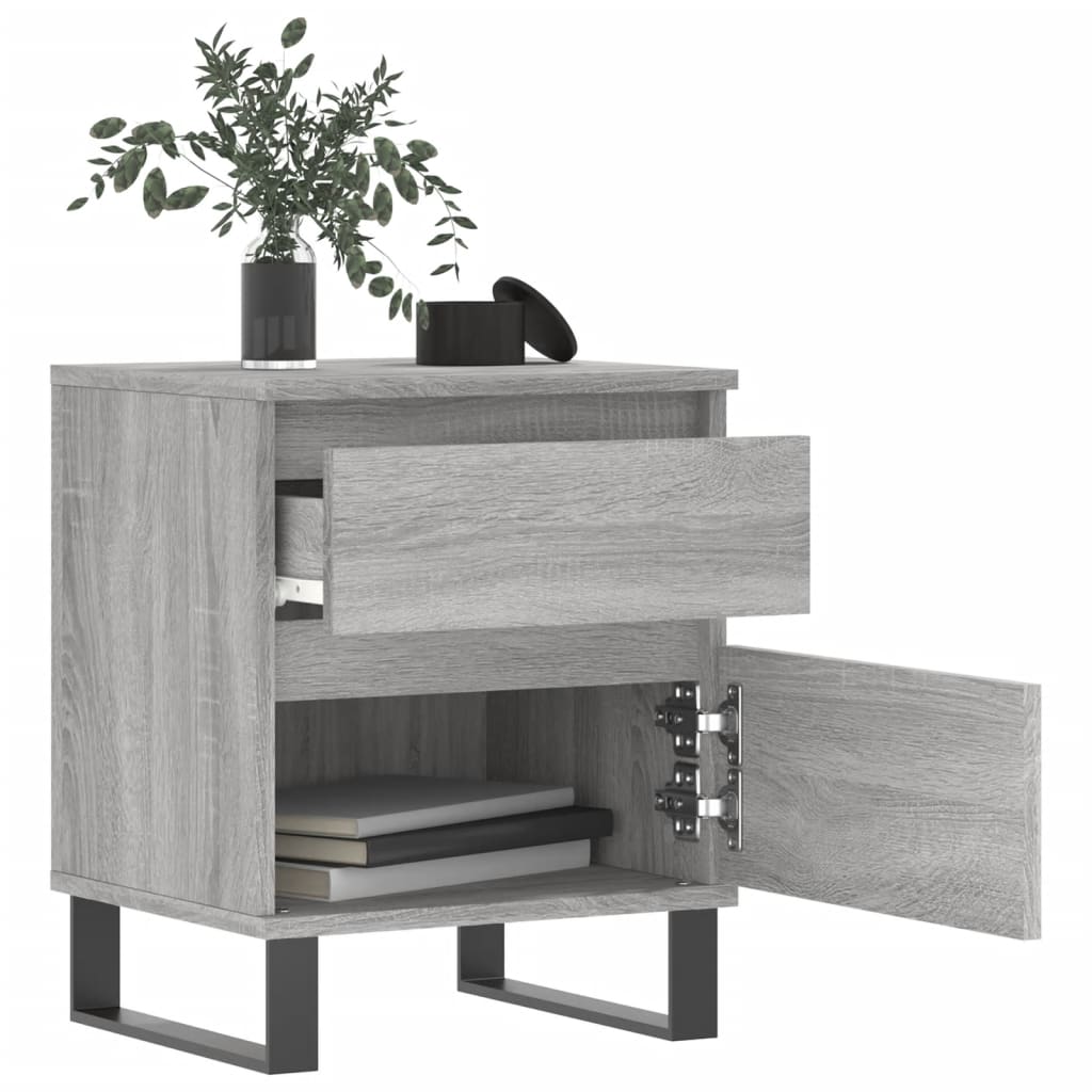 Tables de chevet 2 pcs sonoma gris 40x35x50 cm bois ingénierie - XIOS