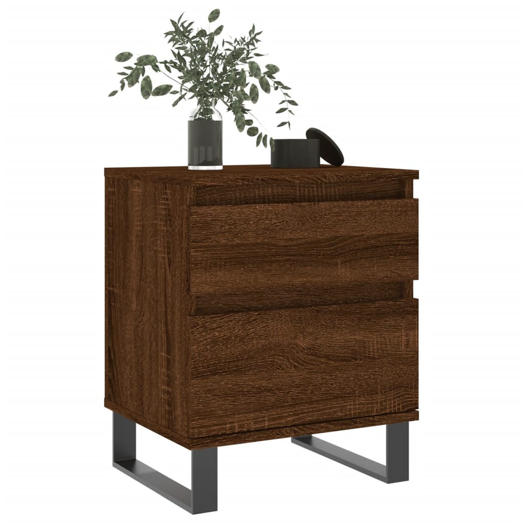 Tables de chevet 2 pcs chêne marron 40x35x50 cm bois ingénierie - XIOS