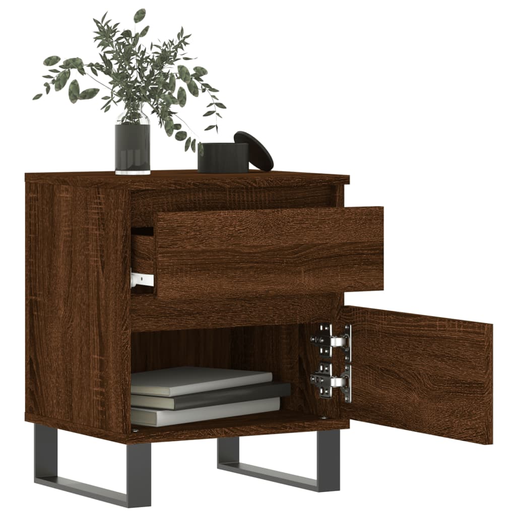 Tables de chevet 2 pcs chêne marron 40x35x50 cm bois ingénierie - XIOS