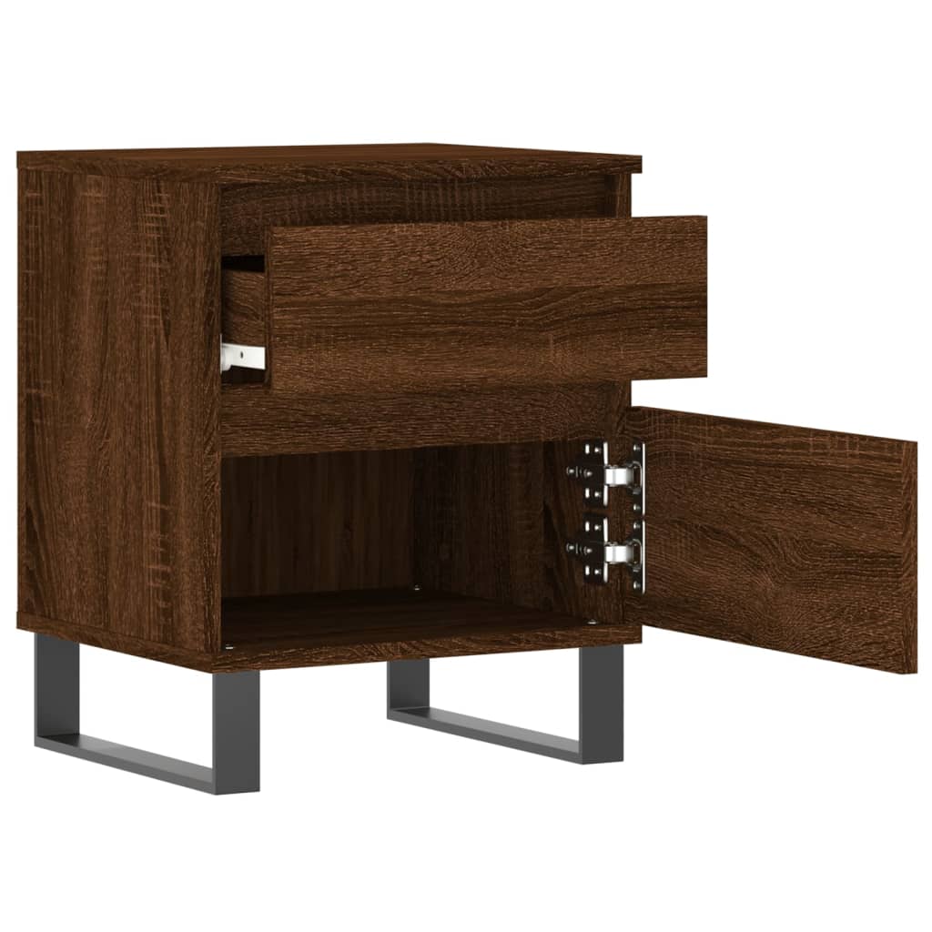 Tables de chevet 2 pcs chêne marron 40x35x50 cm bois ingénierie - XIOS