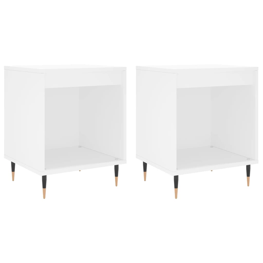 Tables de chevet 2 pcs blanc 40x35x50 cm bois d’ingénierie - XIOS