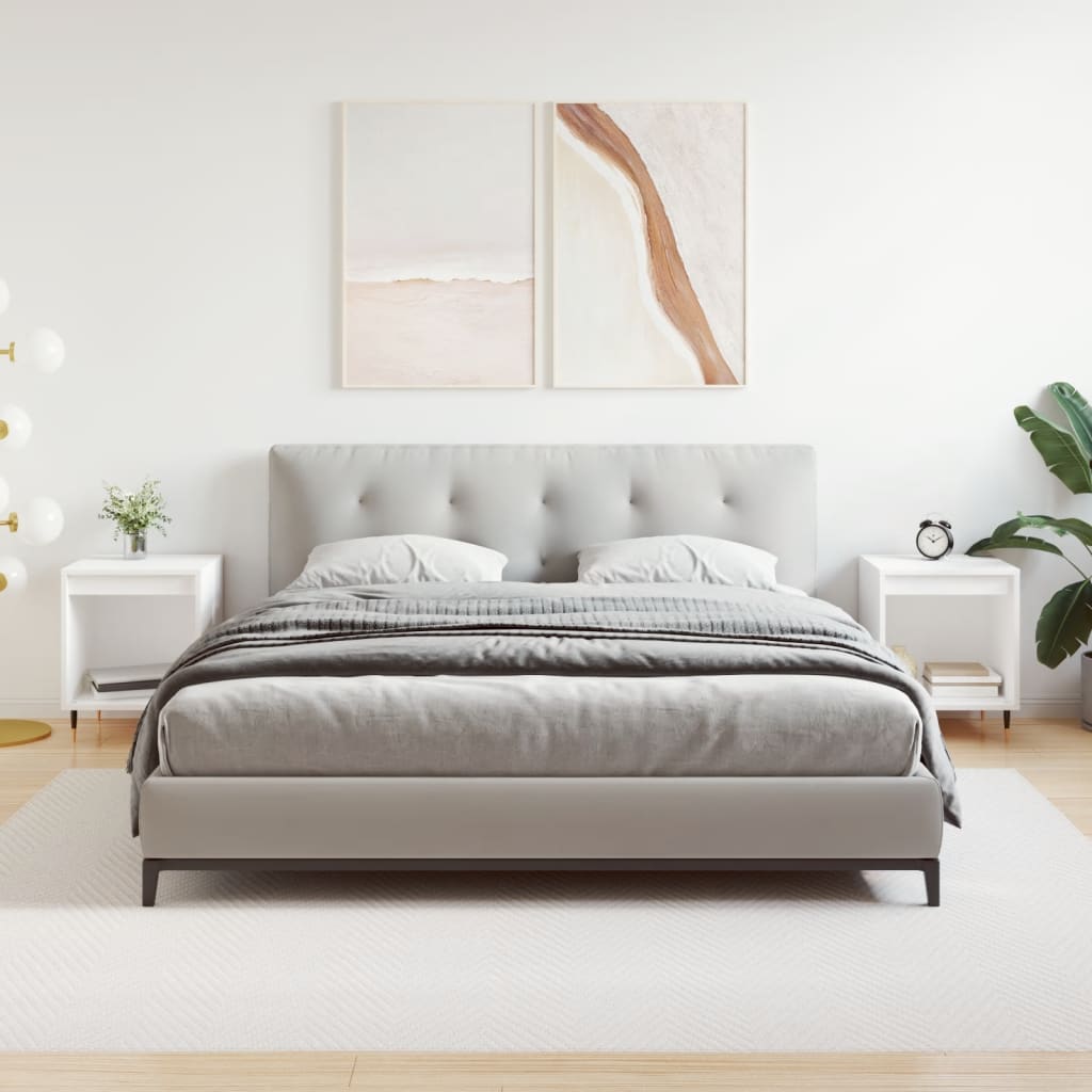 Tables de chevet 2 pcs blanc 40x35x50 cm bois d’ingénierie - XIOS